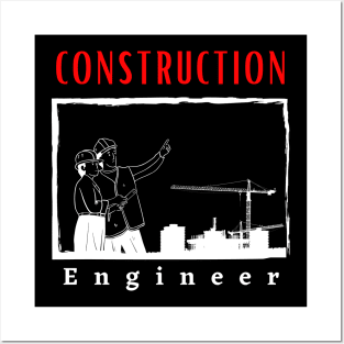 Construction Engineer motivational design Posters and Art